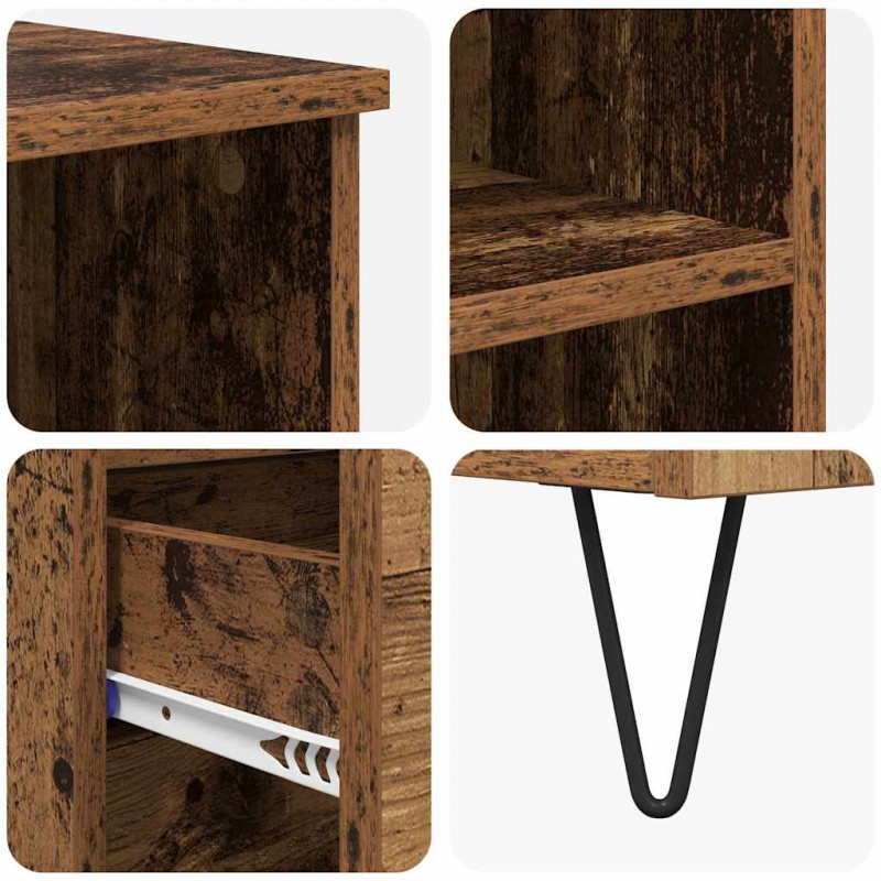 Highboard Stare drewno 40 x 36 x 110 cm Materiał drewnopochodny