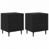 Szafka Nocna z szufladą 2 pcs Czarny Dąb 40 x 35 x 47,5 cm