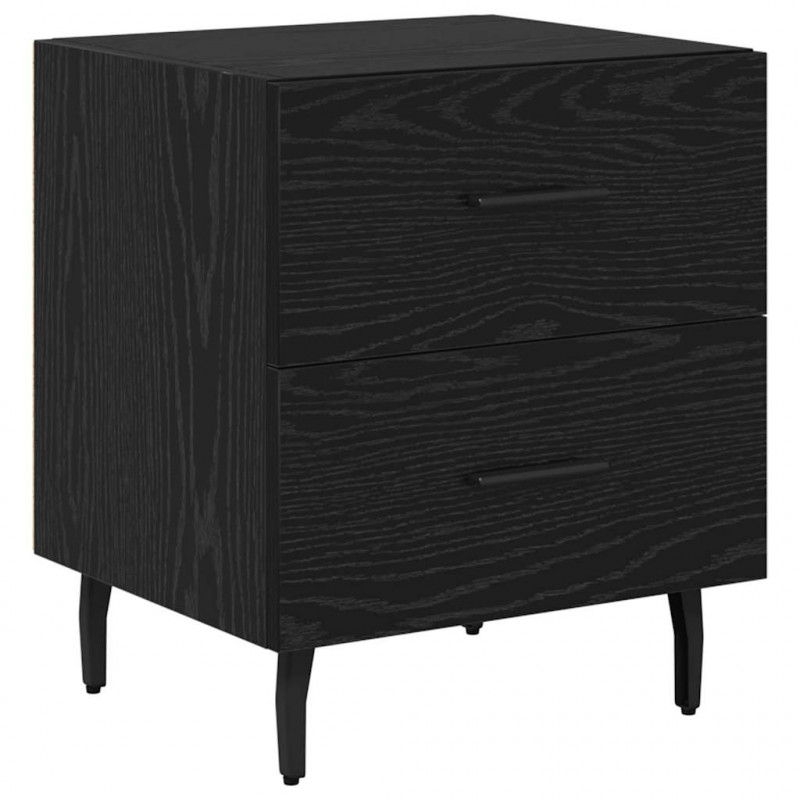 Szafka Nocna z szufladą 2 pcs Czarny Dąb 40 x 35 x 47,5 cm