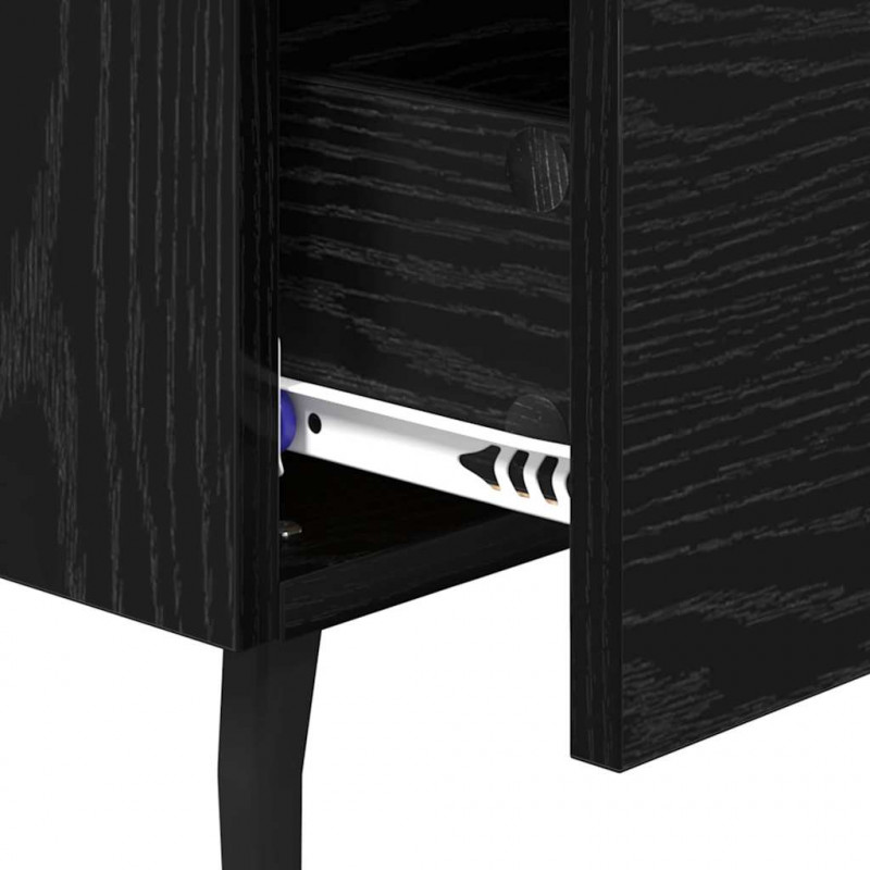 Szafka Nocna z szufladą 2 pcs Czarny Dąb 40 x 35 x 47,5 cm