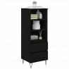 Highboard Czarny Dąb 40 x 36 x 110 cm Materiał drewnopochodny