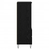 Highboard Czarny Dąb 40 x 36 x 110 cm Materiał drewnopochodny