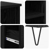 Highboard Czarny Dąb 40 x 36 x 110 cm Materiał drewnopochodny