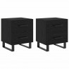 Szafka Nocna z szufladą 2 pcs Czarny Dąb 40 x 35 x 47,5 cm