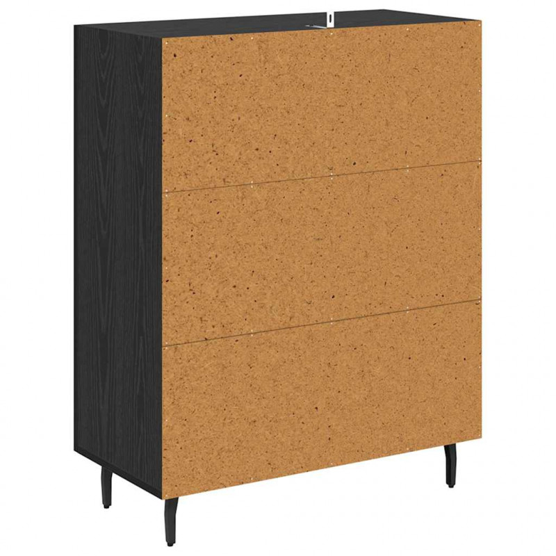 Bufet Czarny Dąb 69,5 x 34 x 90 cm Materiał drewnopochodny