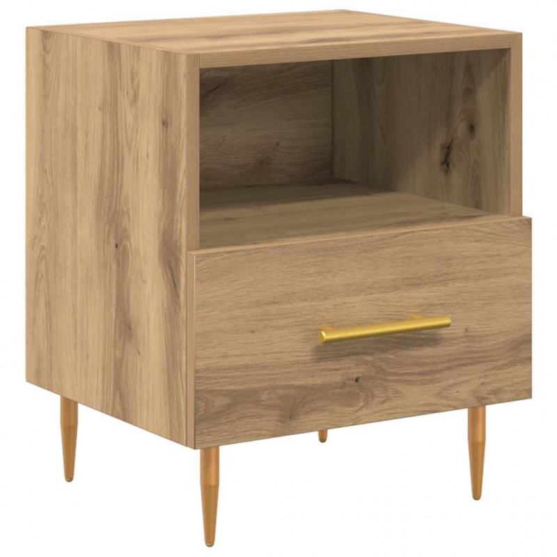 Stolik nocny Brązowy 40 x 35 x 47,5 cm Materiał drewnopochodny