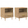 Stolik nocny z szufladą 2 pcs Brązowy 40 x 35 x 47,5 cm