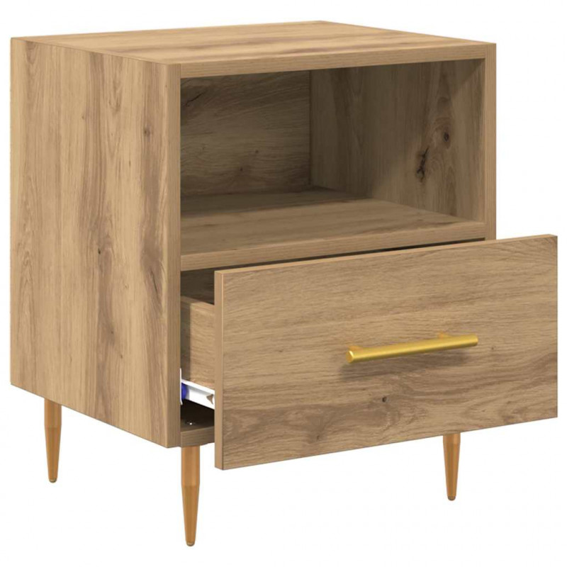 Stolik nocny z szufladą 2 pcs Brązowy 40 x 35 x 47,5 cm