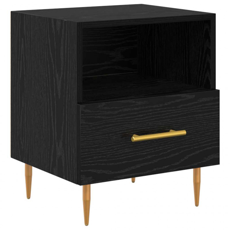 Stolik nocny Czarny 40 x 35 x 47,5 cm Materiał drewnopochodny
