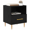 Stolik nocny Czarny 40 x 35 x 47,5 cm Materiał drewnopochodny
