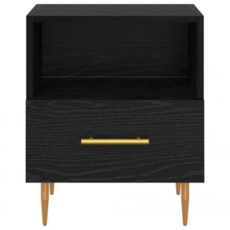 Stolik nocny Czarny 40 x 35 x 47,5 cm Materiał drewnopochodny