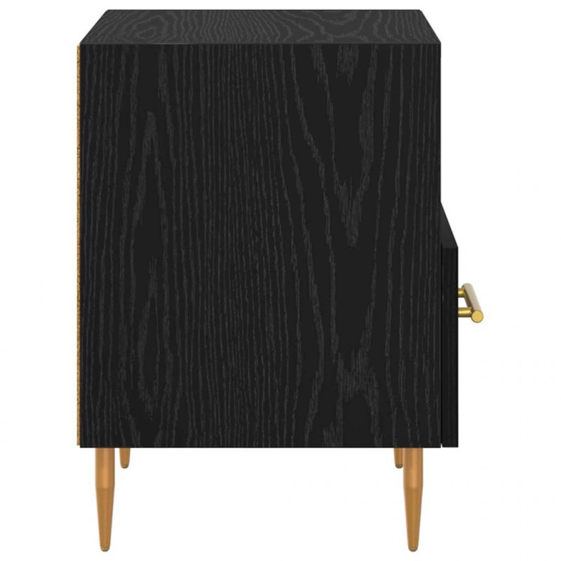 Stolik nocny Czarny 40 x 35 x 47,5 cm Materiał drewnopochodny