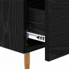 Stolik nocny Czarny 40 x 35 x 47,5 cm Materiał drewnopochodny