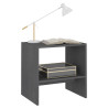 Szafki nocne, 2 szt., szare, 40x30,5x40 cm, lite drewno sosnowe