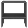 Szafki nocne, 2 szt., szare, 40x30,5x40 cm, lite drewno sosnowe