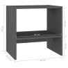Szafki nocne, 2 szt., szare, 40x30,5x40 cm, lite drewno sosnowe