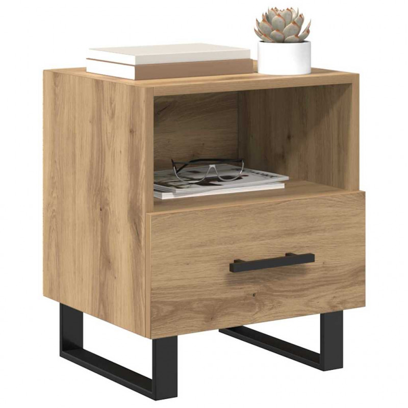 Szafka Nocna 2 pcs Dąb rzemieślniczy 40 x 35 x 47,5 cm
