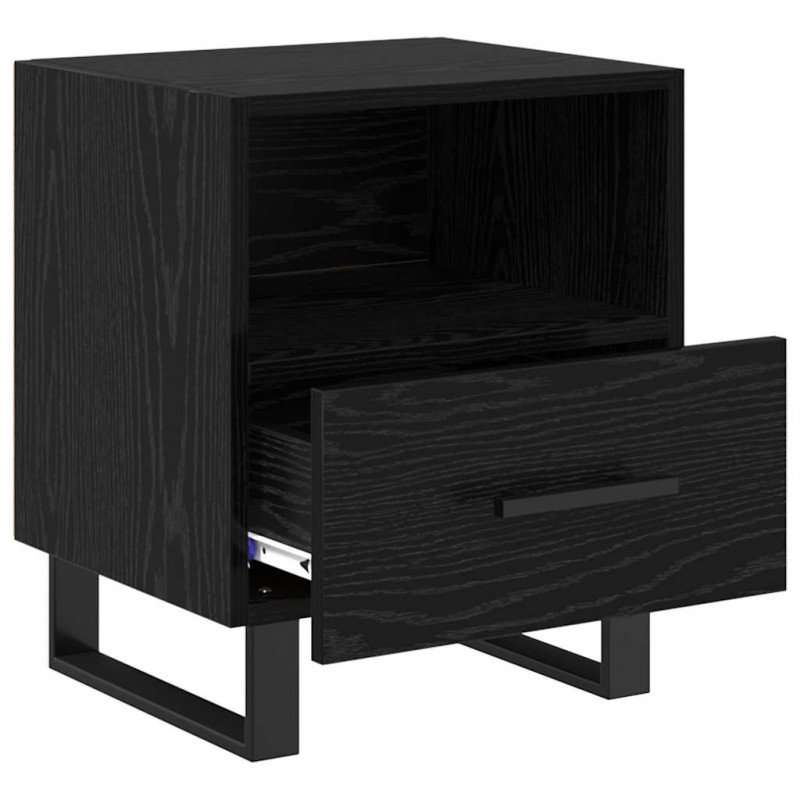 Szafka Nocna z szufladą 2 pcs Czarny Dąb 40 x 35 x 47,5 cm