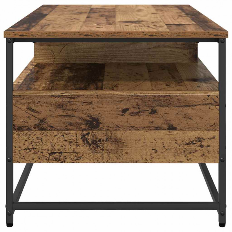 Stolik kawowy z szufladą Stare drewno 100 x 51 x 45 cm