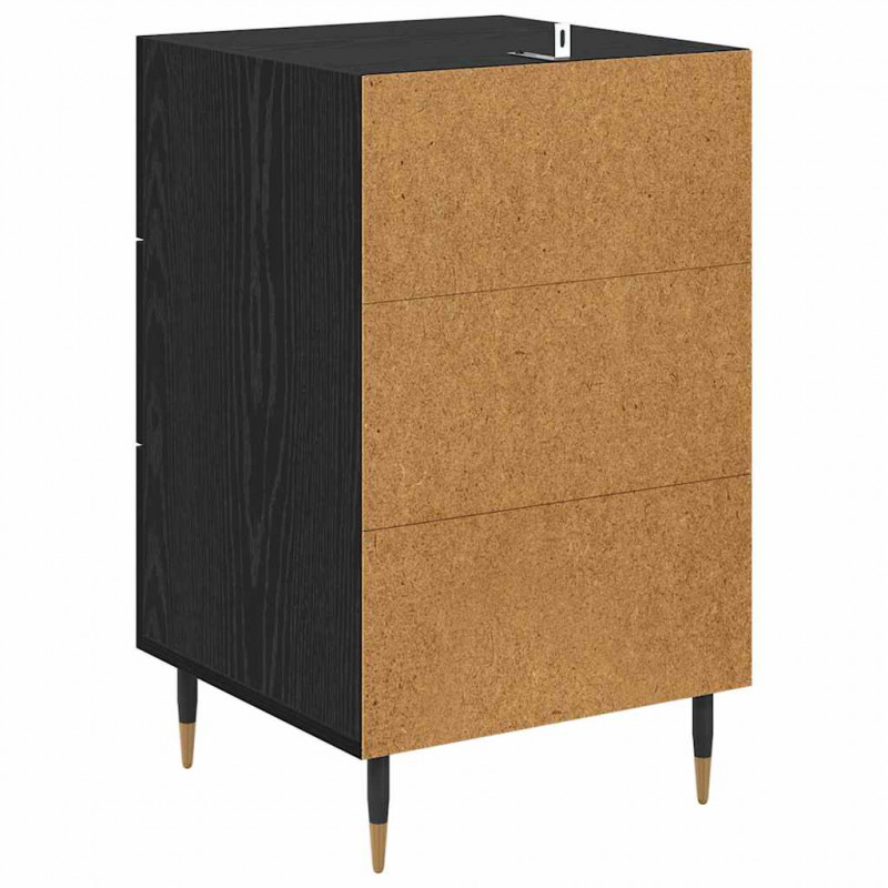 Szafka Nocna Czarny Dąb 40 x 40 x 66 cm Materiał drewnopochodny