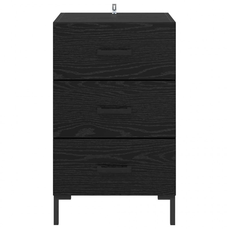 Szafka Nocna Czarny Dąb 40 x 40 x 66 cm Materiał drewnopochodny