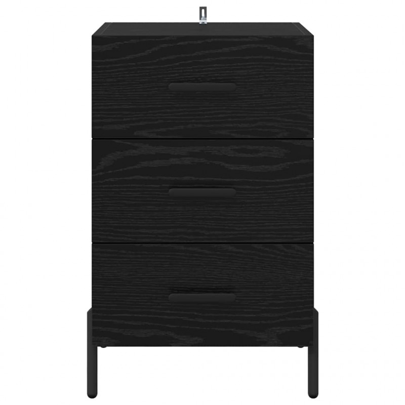 Szafka Nocna Czarny Dąb 40 x 40 x 66 cm Materiał drewnopochodny