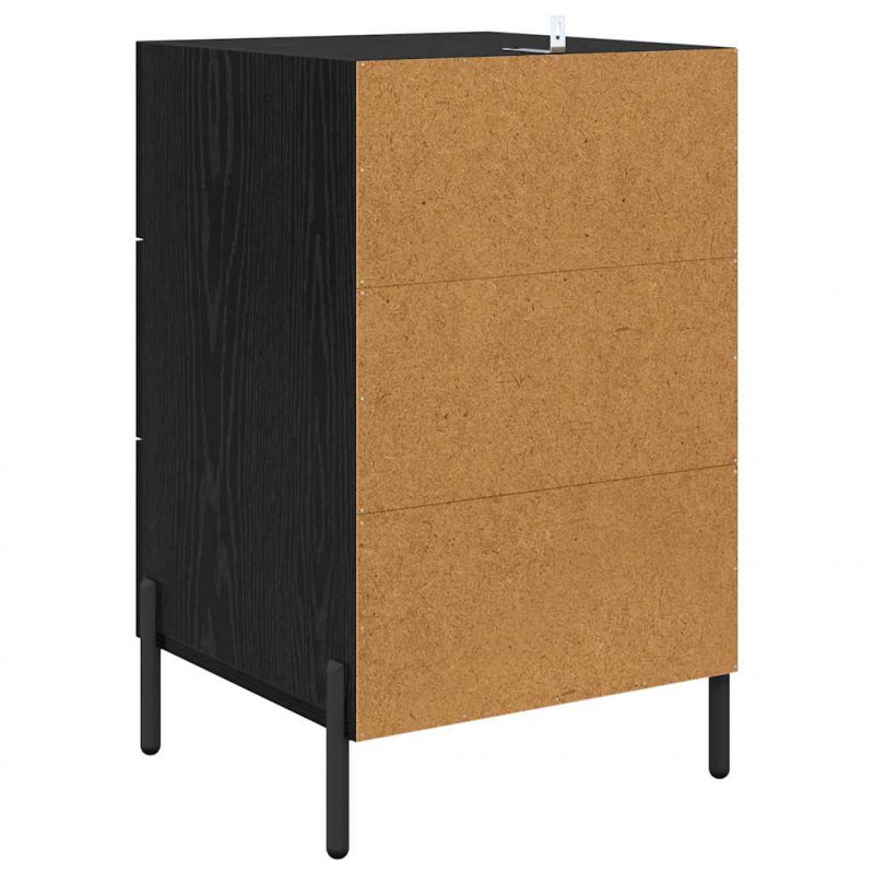 Szafka Nocna Czarny Dąb 40 x 40 x 66 cm Materiał drewnopochodny