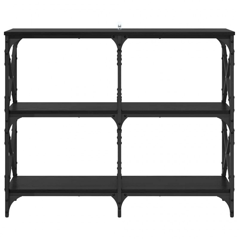 Konsola Czarny Dąb 100 x 28 x 80,5 cm Materiał drewnopochodny