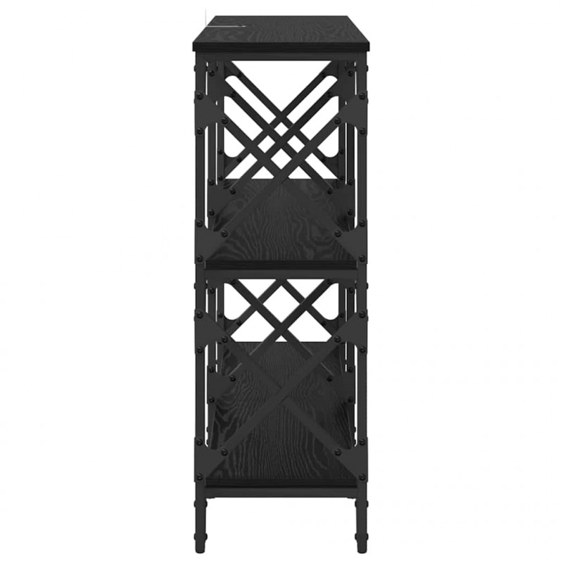 Konsola Czarny Dąb 100 x 28 x 80,5 cm Materiał drewnopochodny