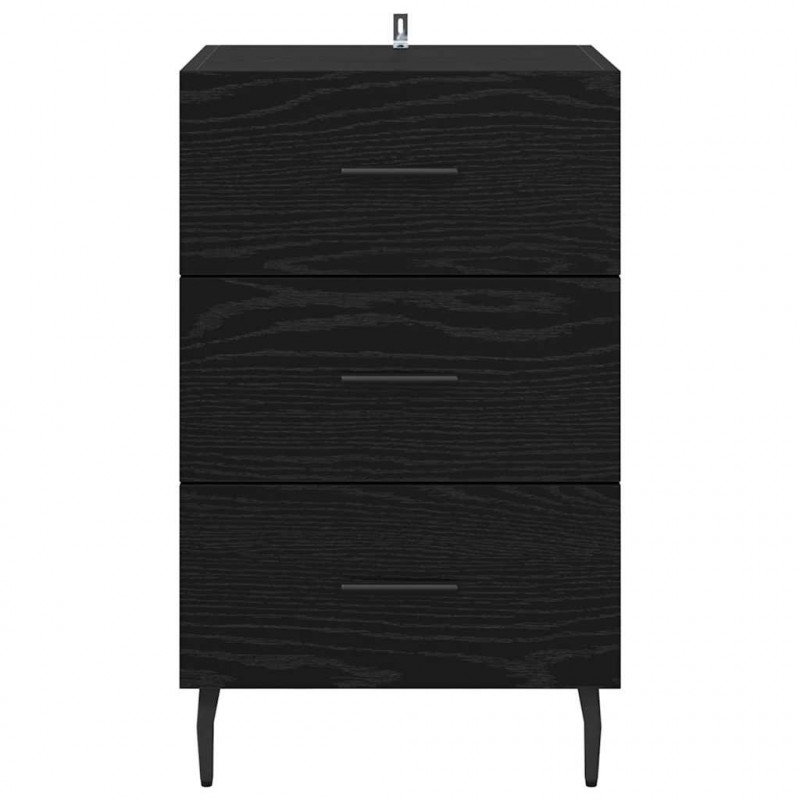 Szafka Nocna Czarny Dąb 40 x 40 x 66 cm Materiał drewnopochodny