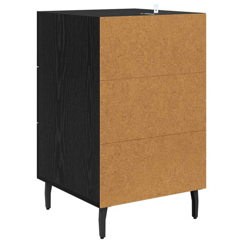 Szafka Nocna Czarny Dąb 40 x 40 x 66 cm Materiał drewnopochodny
