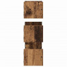 Zestaw półek ściennych z półką 3 pcs Stare drewno 40x16x14cm