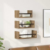 Zestaw półek ściennych 3 pcs Dąb rzemieślniczy 40x16x14cm