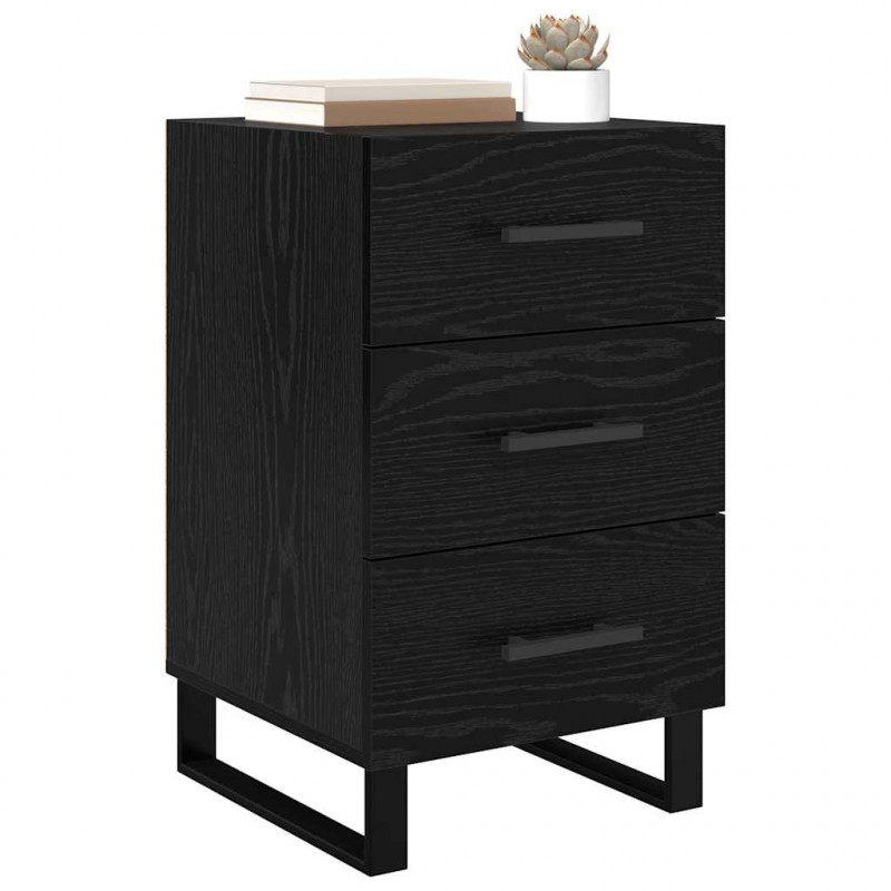Szafka Nocna Czarny Dąb 40 x 40 x 66 cm Materiał drewnopochodny