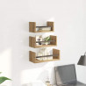 Zestaw półek ściennych 3 pcs Dąb rzemieślniczy 40x16x14cm