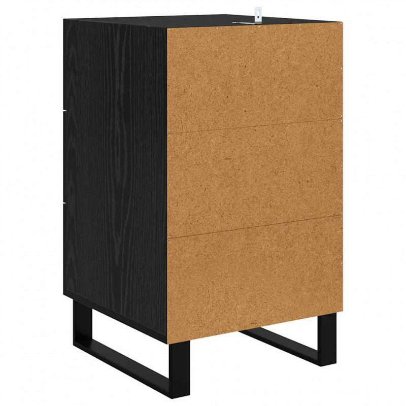 Szafka Nocna Czarny Dąb 40 x 40 x 66 cm Materiał drewnopochodny