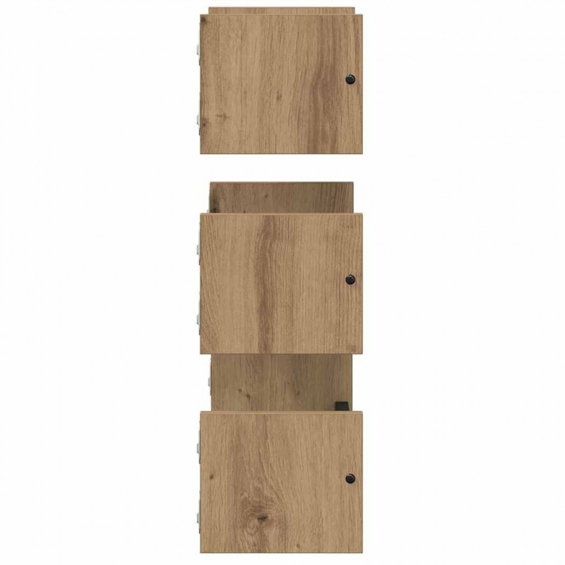 Zestaw półek ściennych 3 pcs Dąb rzemieślniczy 40x16x14cm