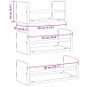 Zestaw półek ściennych 3 pcs Dąb rzemieślniczy 40x16x14cm