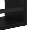 Zestaw półek ściennych z półką 3 pcs Czarny Dąb 40x16x14cm
