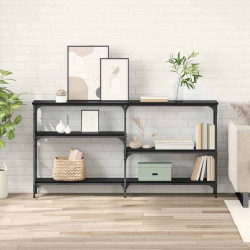 Konsola Czarny Dąb 150 x 29 x 76,5 cm Materiał drewnopochodny