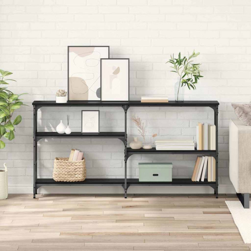 Konsola Czarny Dąb 150 x 29 x 76,5 cm Materiał drewnopochodny
