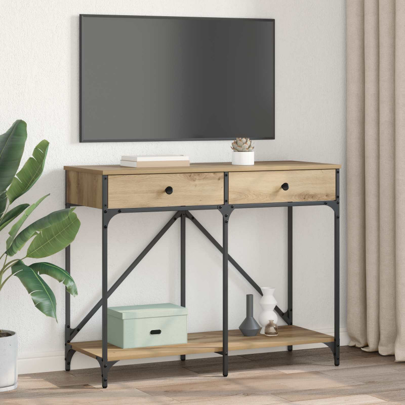 Konsola z szufladą Dąb rzemieślniczy 100 x 39 x 78,5 cm