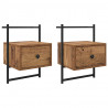 Szafka Nocna z szufladą 2 pcs Stare drewno 35 x 30 x 51 cm