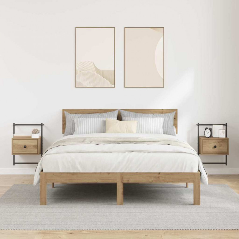 Szafka Nocna z szufladą 2 pcs Dąb rzemieślniczy 35 x 30 x 51 cm