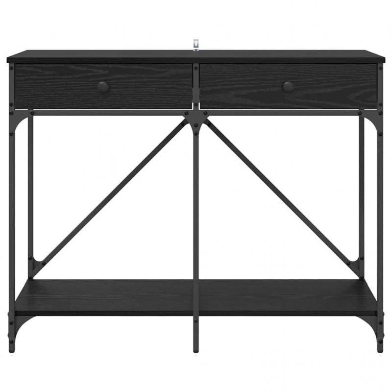 Konsola Czarny Dąb 100 x 39 x 78,5 cm Materiał drewnopochodny
