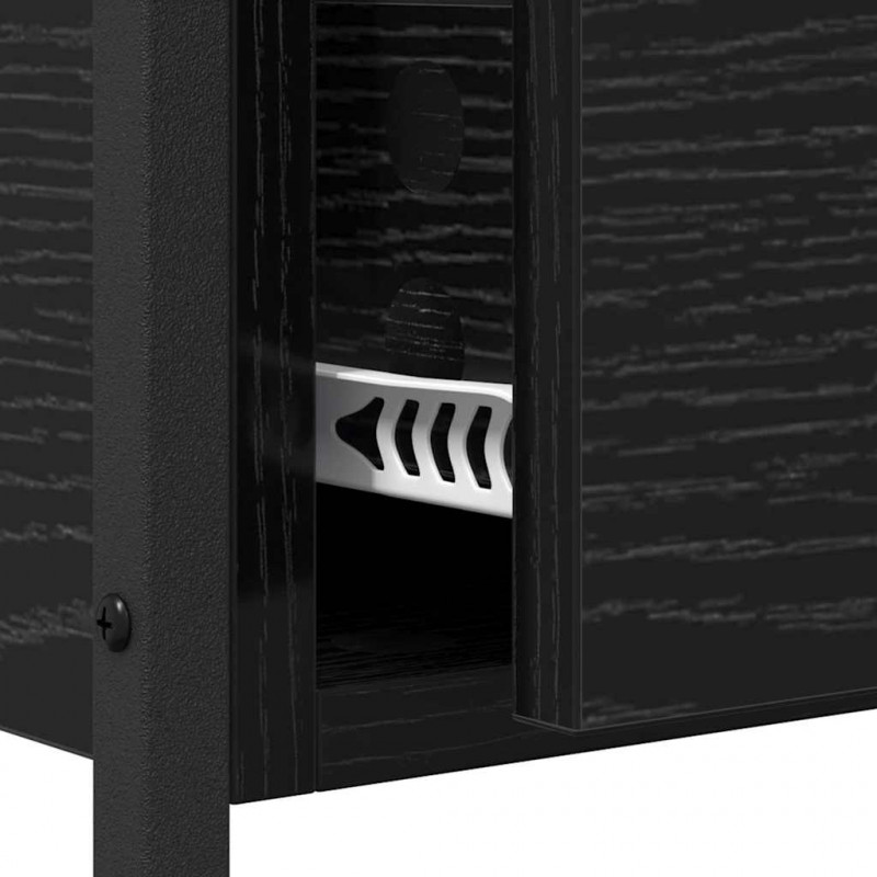 Konsola Czarny Dąb 100 x 39 x 78,5 cm Materiał drewnopochodny