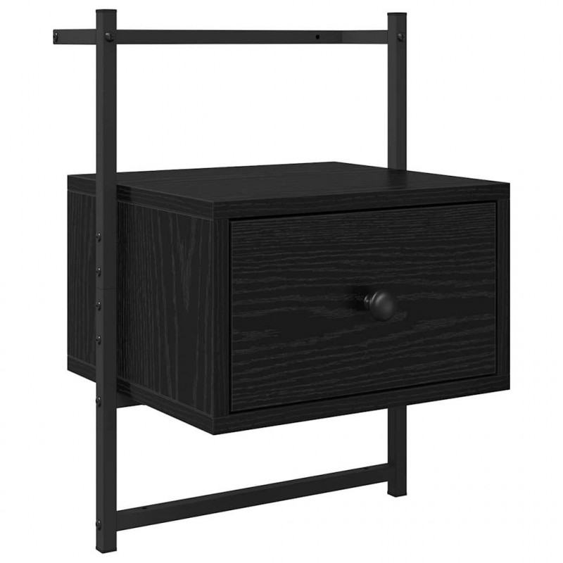 Szafka Nocna z szufladą 2 pcs Czarny Dąb 35 x 30 x 51 cm