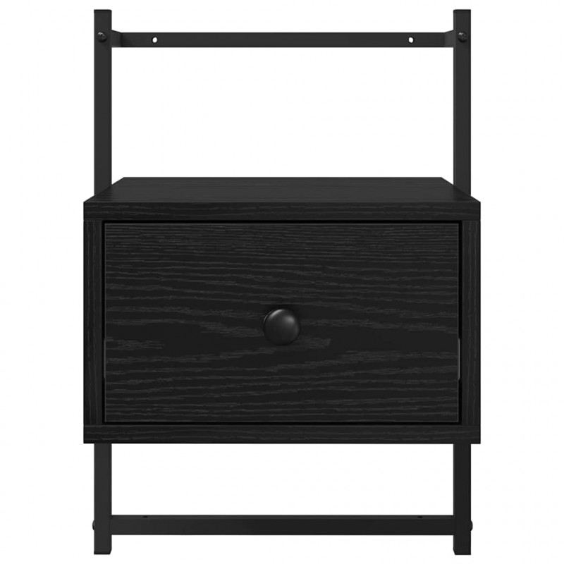 Szafka Nocna z szufladą 2 pcs Czarny Dąb 35 x 30 x 51 cm