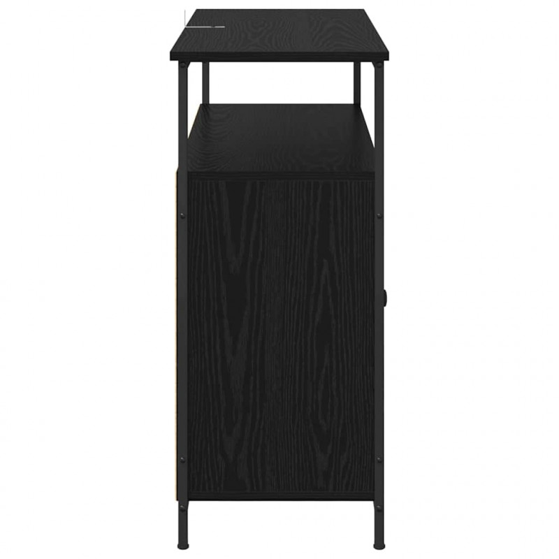 Bufet Czarny Dąb 100 x 35 x 80 cm Materiał drewnopochodny