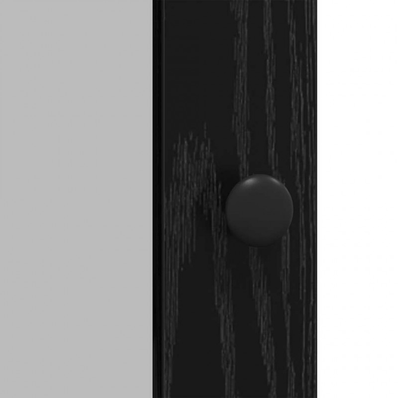 Bufet Czarny Dąb 100 x 35 x 80 cm Materiał drewnopochodny
